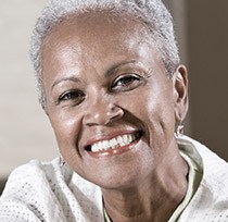 Senior woman grinning