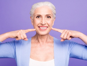 senior woman showing off smile