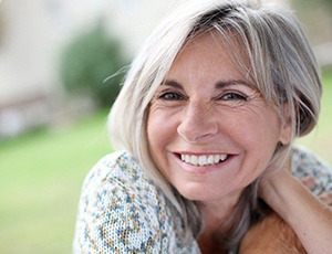 elderly woman smiling