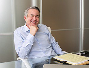 businessman sitting at a desk