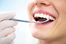 Woman at dental appointment